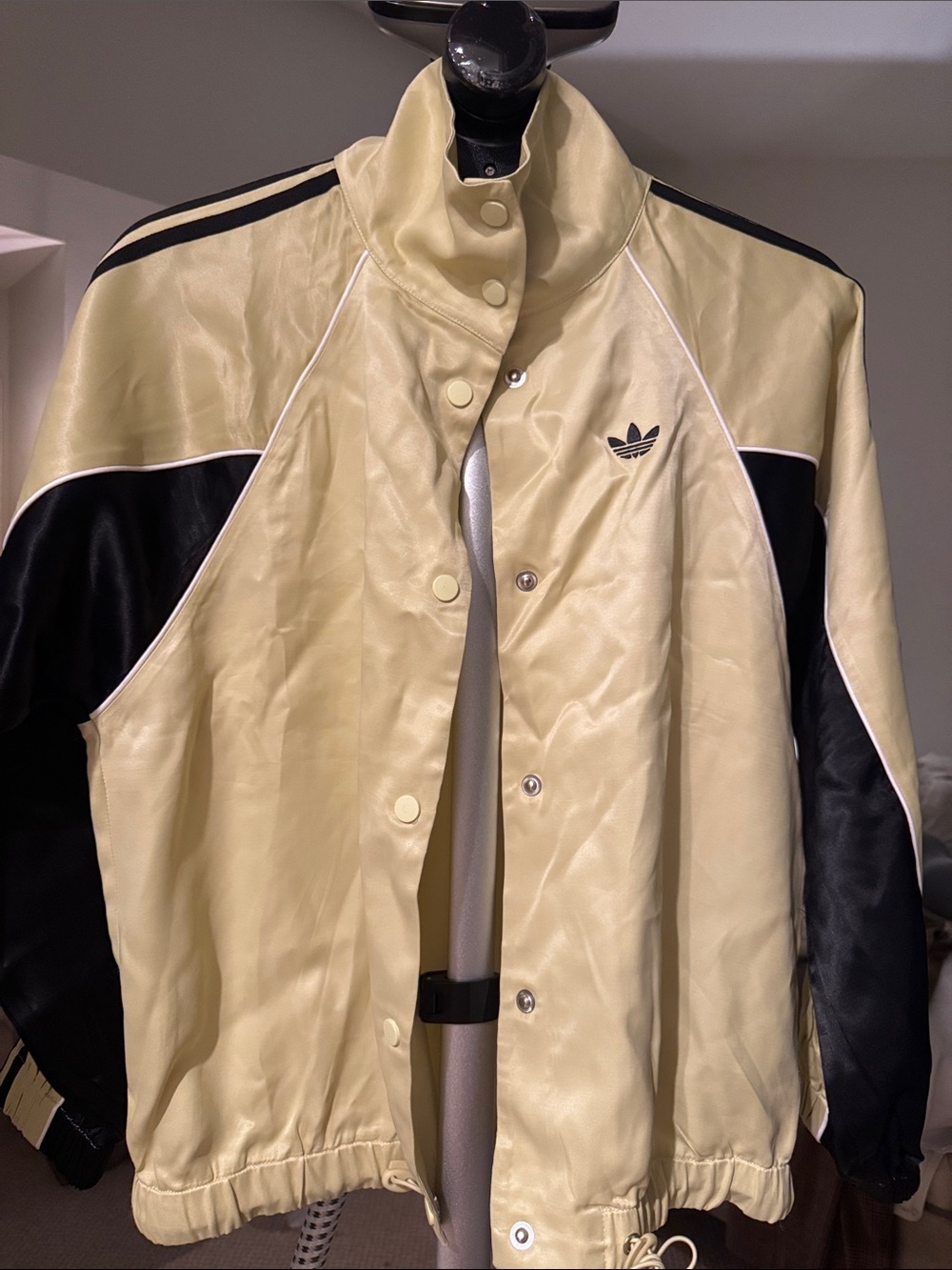 adidas Originals ASOS Cream and Black Bomber Jacket